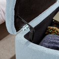 thumbnail image 5 of HSUNNS 40″ Upholstered Storage Ottoman Bench for Bedroom End of Bed, Bedroom Bench with Metal Legs and Padded Seat, Modern Entryway Bench for Bedroom, Living Room, Blue, 5 of 11