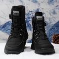 thumbnail image 4 of Men'S Fashion Thick Sole Fleece-Lined Snow Boots - Upper, PVC Sole, EVA Cushion, Lace-Up Ankle Support for Winter & Casual Wear, Casual Winter Footwear | Stylish Men'S Boots | Durable PVC Sole, 4 of 9