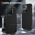 thumbnail image 3 of ELEHOLD for iPhone 14 Pro Max 2022 Fit Case, Military-Grade Dual Layer Raised Frame Screen & Camera Lens Protective Armor Hybrid PC+TPU Anti-Drop Shockproof Slim Rugged Case,Black, 3 of 8