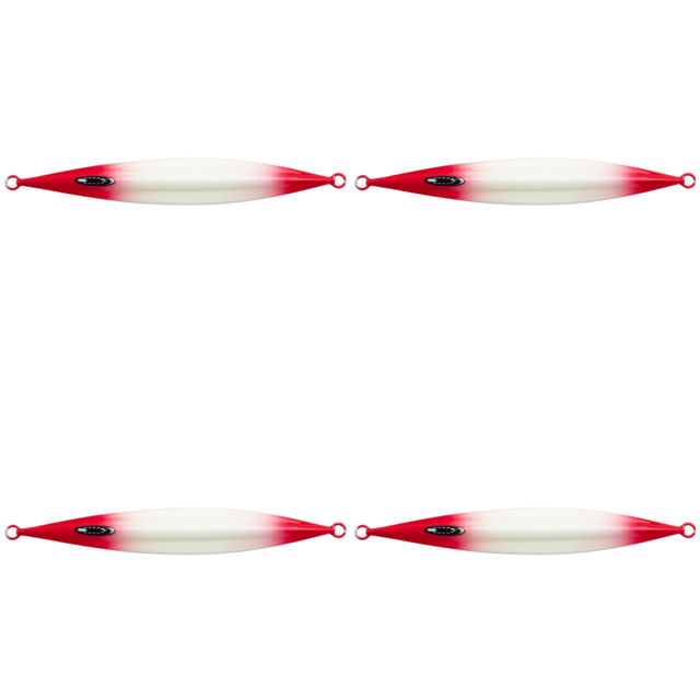 Señuelo Pesca Metal Con Placa Hierro Luminosa Cebo Duro Artificial Hundimiento Rápido () Rojo