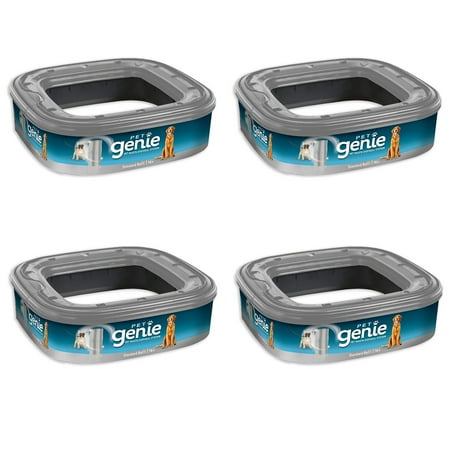 Pet Poop Disposal - Pet Genie Pet Waste Disposal System, Standard Refills 14 ft (Pack of 4)