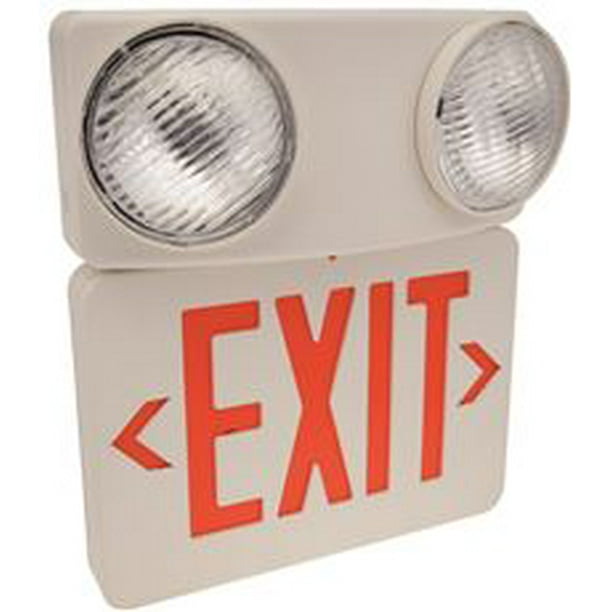 Monument Combination Led Exit Sign And Incandescent Emergency Light