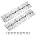 thumbnail image 1 of Uxcell 2-Pack Bisagras Continuas y de Piano Plateadas, 8x2x0.04" de Acero Inoxidable con Tornillos para Puertas de Gabinetes, 1 of 1