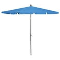 thumbnail image 1 of vidaXL Garden Parasol with Pole 210x140 cm Azure Blue, 1 of 4