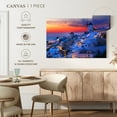 thumbnail image 5 of Elephant Stock Santorini Lights Wall Art - Horizontal Canvas Wall Art - Living Room Wall Decor - Beach Canvas - Blue And Orange Decor - 36" x 24", 5 of 8