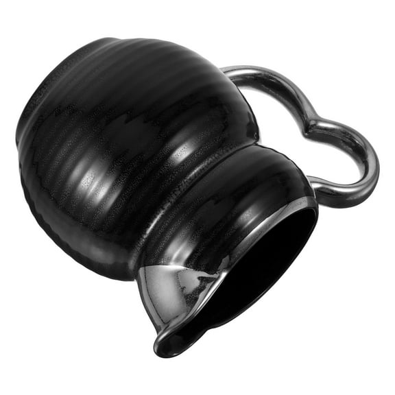 MUSEYA Small Creamer Pitcher Black Picnic Serving Milk 1Pcs