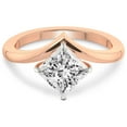 thumbnail image 4 of IGI Certified 1 Carat Princess Shape Lab Grown Diamond Engagement Ring | 14K Rose Gold | Janes Chevron Lab Diamond Ring | FG-VS1-VS2 Quality Friendly Diamonds, 4 of 6