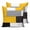 Yellow Gray Black, variant on Orange Grey Geometric 26x26 Pillow Covers Set of 2, Modern Black White Abstract Art Throw Pillow Covers Decorative Couch Cushion Case, Microfiber Square Pillowcases for Bedroom Car Living Room