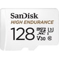 thumbnail image 1 of 128GB High Endurance Video MicroSDXC Card with Adapter for Dash CAM and Home Monitoring Systems - C10, U3, V30, 4K UHD, Micro SD Card - SDSQQNR-128G-GN6IA, 1 of 2