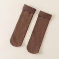 thumbnail image 3 of MZXELPRJD No Show Socks Womens Casual Solid Plush Socks Warm Thickened Socks, Ankle Compression Socks for Women Brown, 3 of 4