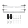 thumbnail image 1 of Unique Bargains 105mm Ceiling Light Plate Kit Light Fixture Mounting Bracket Plate Steel Crossbar for Pendant Wall Light 2 Set, 1 of 7