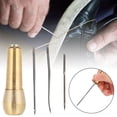 thumbnail image 4 of Needle for Sewing Shoes Needles,2 Sets of Copper Handles Sewing Awl Taper Leather Shoe Repair Tool Leather Craft Needle Kit for Sewing on Shoe Tapers, 4 of 9