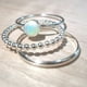 thumbnail image 5 of Juego de 3 anillos apilables para mujeres y hombres Anillos de pulgar de ópalo Anillos de dedo de alto pulido Anillos de alianza de boda, 5 of 7