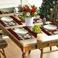thumbnail image 5 of Dmlowu Christmas Placemats Set of 4 - Heat Proof Christmas Place Mats for Dining Table, Non-Slip Table Mats for Party Holiday Decor, Merry Christmas Decorations Placemats, 5 of 8