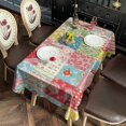 thumbnail image 2 of Pioneer Flower Floral Print Pattern Rectangle Tablecloth 60"x120", Waterproof Polyester Table Cloth, Wipeable Spillproof for Dining Camping Indoor Outdoor, 2 of 6