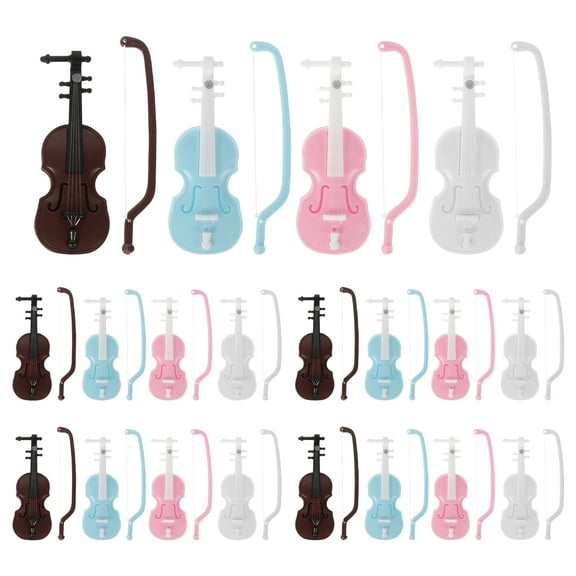 FELTECHELECTR Desktop Mini Violin Plastic Assorted 20Pcs