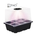 thumbnail image 3 of S SERENABLE Nursery Pot with Light Durability with Humidity Domes Seedling Starter Trays Black 6 Slots, 3 of 9