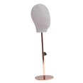 thumbnail image 1 of Modelo de Cabeza de Maniquí Soporte de Acero Inoxidable Profesional con Base de Metal Maniquí Estable para Sombreros Estante de Exhibición Auriculares Franela Gris Yinane Sostenedor del sombrero del maniquí, 1 of 8