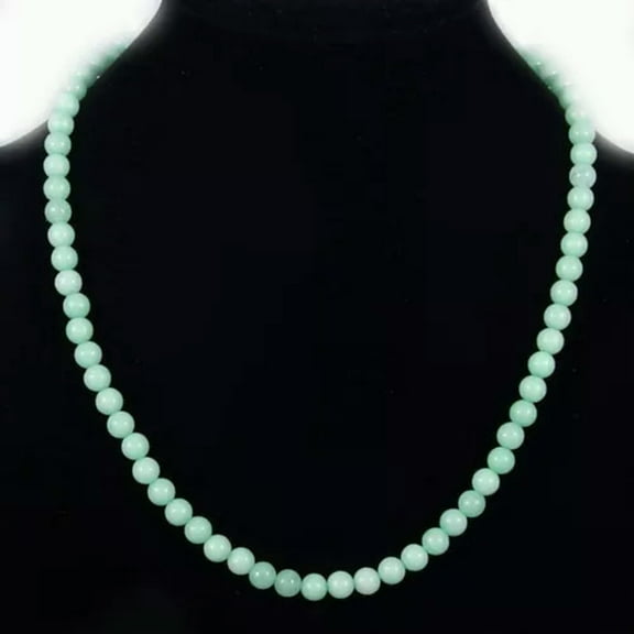 K-KED 3pcs natural gemstone beads necklace 6mm jasper jade agate quartz amethyst-cyan jade