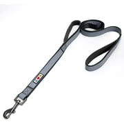Pawtitas Double Handle Dog Leash Heavy Duty for Training No Pull Leashes Ideal for Medium and Large Dogs | Great for Walking, Running & Training Dog Leash - Medium/Large - Black