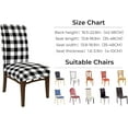 thumbnail image 2 of Buffalo Check Chair Covers White Black Plaid Dining Chair Slipcovers Protector Removable Stretch Elastic Seat Covers for Party Kitchen Home Hotel Office Restaurant Decoration, 4Pcs, 2 of 6