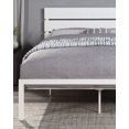 thumbnail image 2 of Queen Size Metal Platform Bed Frame,No Box Spring Needed,White for Bedroom, 2 of 5