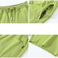 thumbnail image 3 of Tyhengta Mens Shorts Casual Drawstring Zipper Pockets Elastic Waist Fruit Green 40, 3 of 8