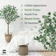 thumbnail image 6 of CAPHAUS 4 Feet, 48 Inch Artificial Eucalyptus Tree, Natural Large Faux Plants Indoor/Outdoor Patio, Home Décor, UV Resistant Artificial Outdoor Plants, Fake Greenery in Pot with Dried Moss, 6 of 7
