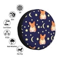 thumbnail image 4 of Goofa Corgi Lying With Moons And Stars Pattern Universal Tire Cover for Jeep, SUV, Truck, and Trailer – Waterproof, UV-Resistant,Easy to Install, Fits 14"-17" Tires-14 inch, 4 of 6