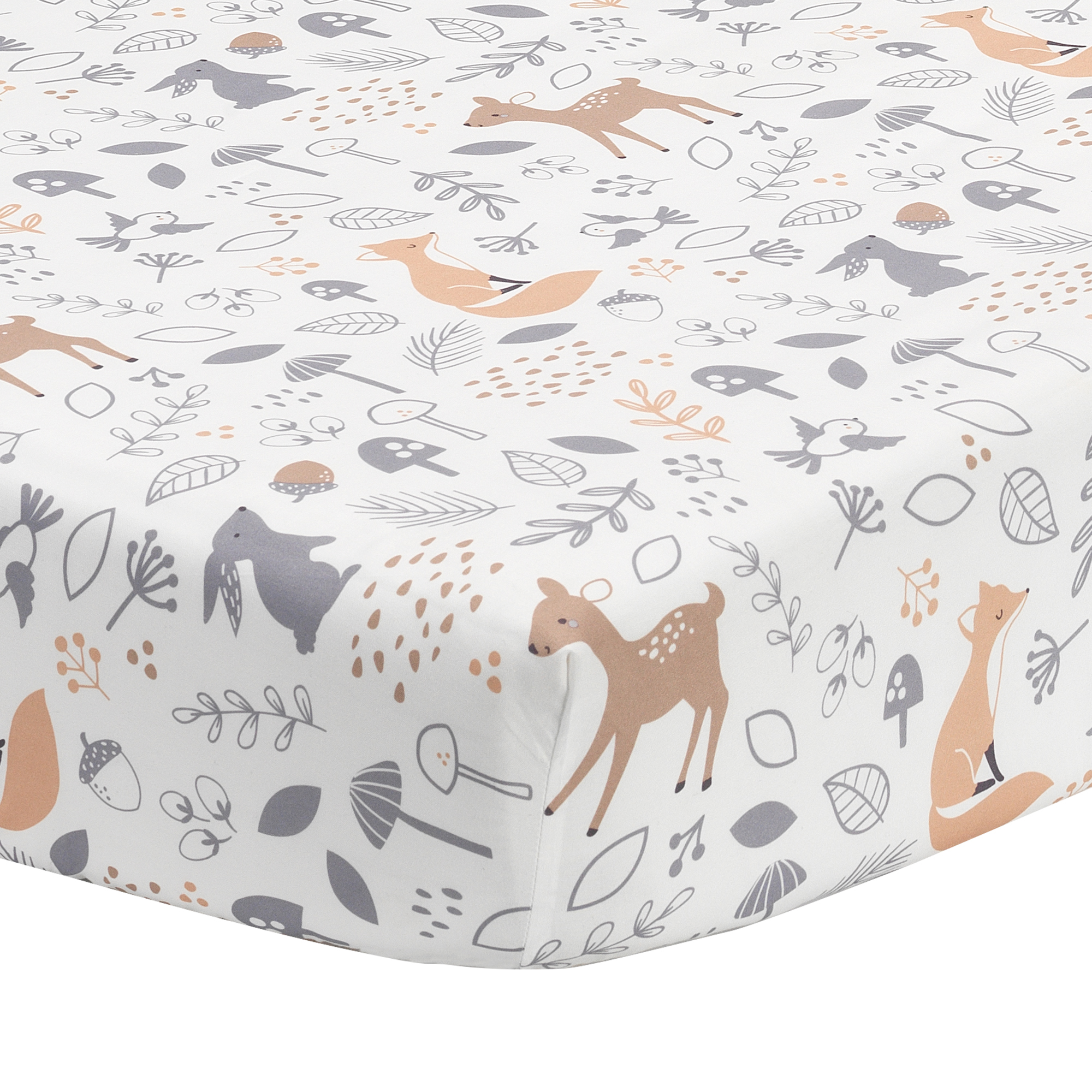 Bedtime Originals Deer Park Fitted Crib Sheet, Woodland Animals photo 1