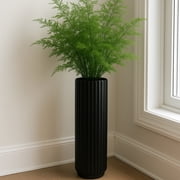 ZHMRFG Home Decor,15.7In Tall Plastic Vase Lightweight Shatterproof Material Ceramic Visual Effect Easy Maintenance,Festive Decor for Living Room Bedroom Office Reception Area Floral Display Decors