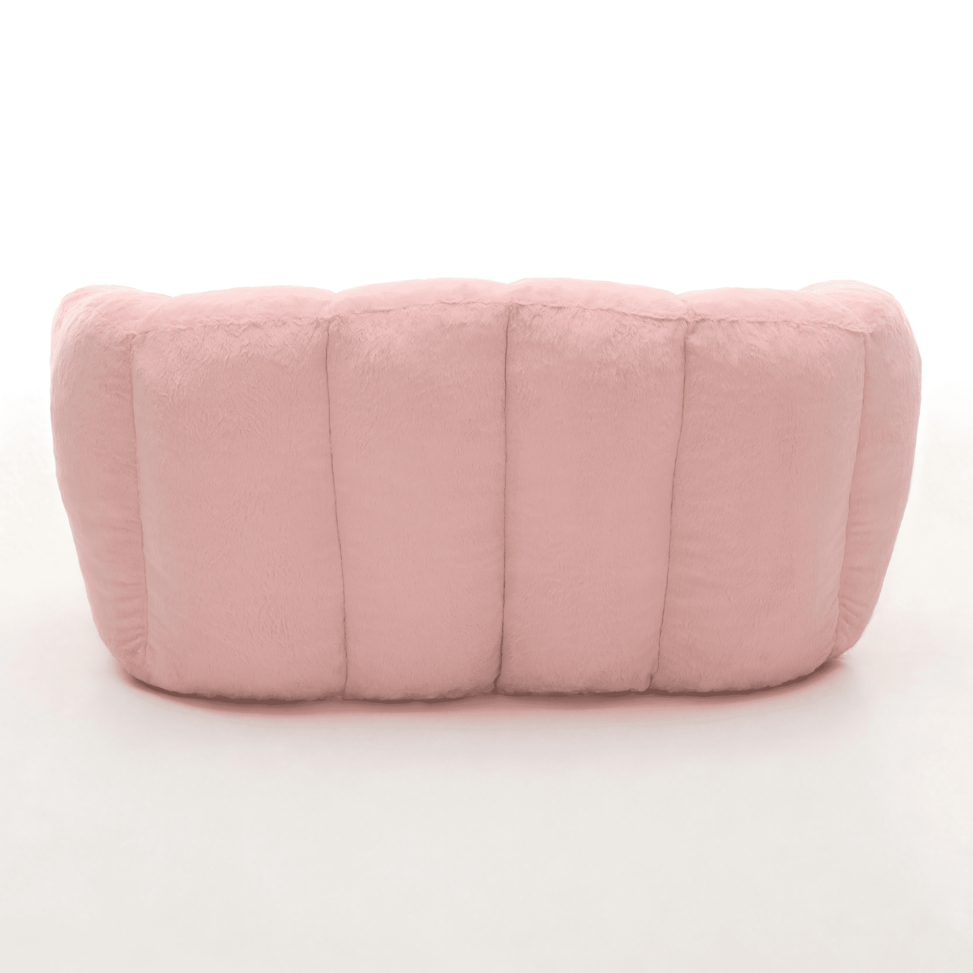 Oversized Floor Sofa for Living Room Bedroom, Bean Bag Chair for Adults, Ultra Soft Fluffy Loveseat Bean Bag Sofa, Cozy Reading Chair with Filler, Pink