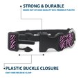 thumbnail image 4 of Buckle-Down Pet Collar, Dog Collar Plastic Buckle, Zebra Baby Pink, 7 to 8.5 Inches 0.5 Inch Wide, 4 of 8