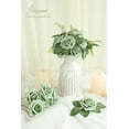 thumbnail image 2 of Artificial Flowers 25pcs Real Looking Ivory Foam Fake Roses with Stems for DIY Wedding Bouquets White Bridal Shower Centerpieces Arrangements Party Tables Decorations, 2 of 5