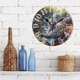 thumbnail image 3 of Tiger Flowers Butterflies Waterfall 10 inch Wall Clocks Non Ticking Easy to Read Battery Decorative for Home Bathroom Kitchen Bedroom Living Room, 3 of 8