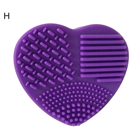 Visland Eyeshadow Brush Cleaner Heart Shape Reused Starfish Appearance Cosmetics Tool Portable Silicone Makeup Brush Bowl for Travel