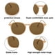 thumbnail image 3 of Gafas de sol con diseño de uñas de arroz y montura grande estilo retro con tendencia de personalidad, hechas de PC y metal, 3 of 5