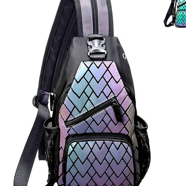 Geometric reflective backpack hotsell