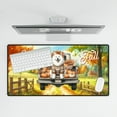 thumbnail image 4 of Hello Fall Autumn Wreath Samoyed Pumpkins Pickup Truck Desk Mat Full Keyboard Mouse Pad Siberian Sammy Dog Lover Large Mousepad - 13011, 4 of 5