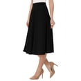 thumbnail image 2 of Women's Classic Pleated Midi Skirt Aline Flare for Everyday Elegance, 2 of 5