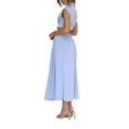 thumbnail image 2 of SUNSIOM Robes d'Été pour Femmes Plage Décontractée Sans Manches Col Montant Taille Creuse Longue Robe Couleur Unie Vacances Robe Ample, 2 of 9