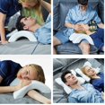 thumbnail image 1 of Hot Sale! Oreiller Cervical Cervical en Mousse à Mémoire Incurvée en Forme de U avec Design Creux Blanc, 1 of 9