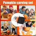 thumbnail image 4 of Tumao Halloween Pumpkin Carving Kit - 12 Pcs Stainless Steel Pumpkin Carving Knife Sets with Stencils & Storage Bucket for Halloween, 4 of 8