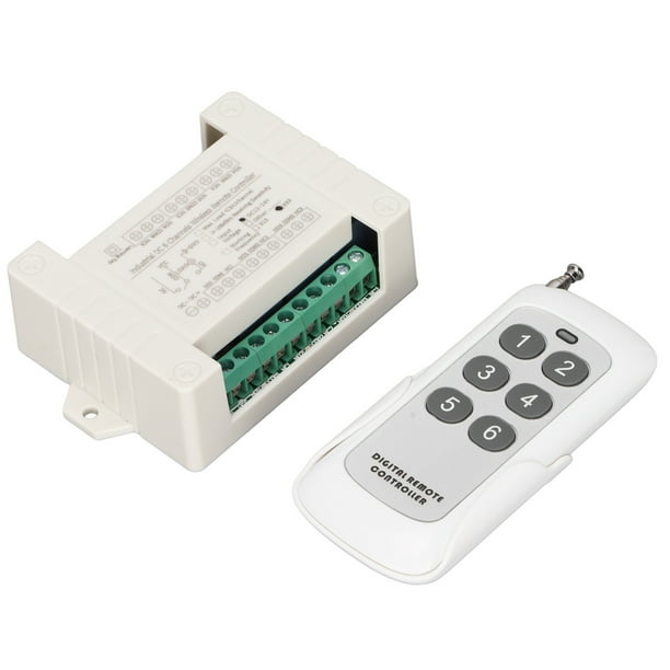 Interruptor de Control remoto de Motor, 12V, 24V, 6 canales, relé, interruptor inalámbrico de avance y retroceso para cortina eléctrica de Motor de coche