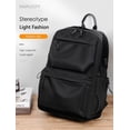 thumbnail image 2 of Mochila de moda Bolsas impermeables Bolsa de viaje de gran capacidad Bolsillos múltiples con puerto de carga USB (negro), 2 of 5