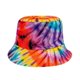 thumbnail image 1 of Sombrero de pescador con estampado Tie-dye, sombrero de pescador con protección solar para exteriores, sombrero de olla de doble cara con grafiti Feliz Sencillez, 1 of 2