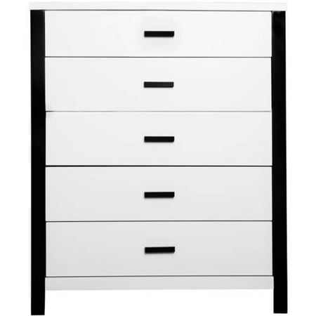 Dream On Me Cafeina 5 Drawer Dresser in Black and