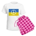thumbnail image 5 of CafePress - Pray For Peace In Ukraine Pajamas - Women's Short Sleeve Print T-Shirt and Pants Light Cotton Pajama Set, 5 of 7