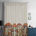 thumbnail image 5 of Fall Mushroom Semi Sheer Curtains Drapes for Living Room, Bedroom, French Doors Window 45 Inches Long, Thanksgiving Botanical Farmhouse Burlap Rod Pocket Chiffon Curtain Drapery Voile Drape Panel, 5 of 6
