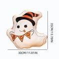 thumbnail image 2 of OCCOA Shaped Soft Throw Pillow with Ghost Pumpkin Skull Prints, Fluffy Cushion for Sofa Bed Couch, Indoor Autumn Interior Ornament, Multicolor, 2 of 6